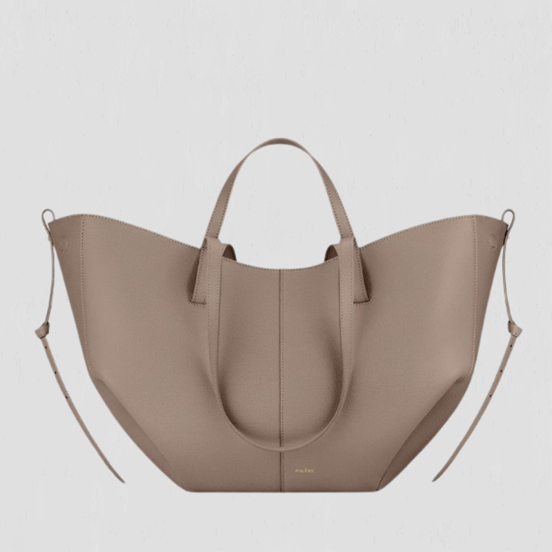 ELVINA | RUCHED SIDE STRUCTURED TOTE BAG