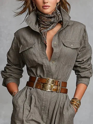 Megan | Linen-Cotton Jumpsuit