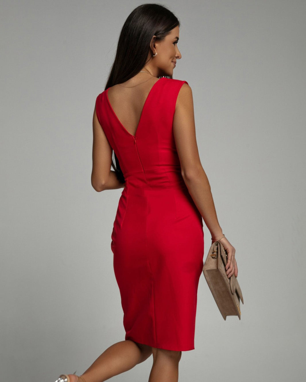 MAELYS | DRESS WITH V-NECK AND SLIT