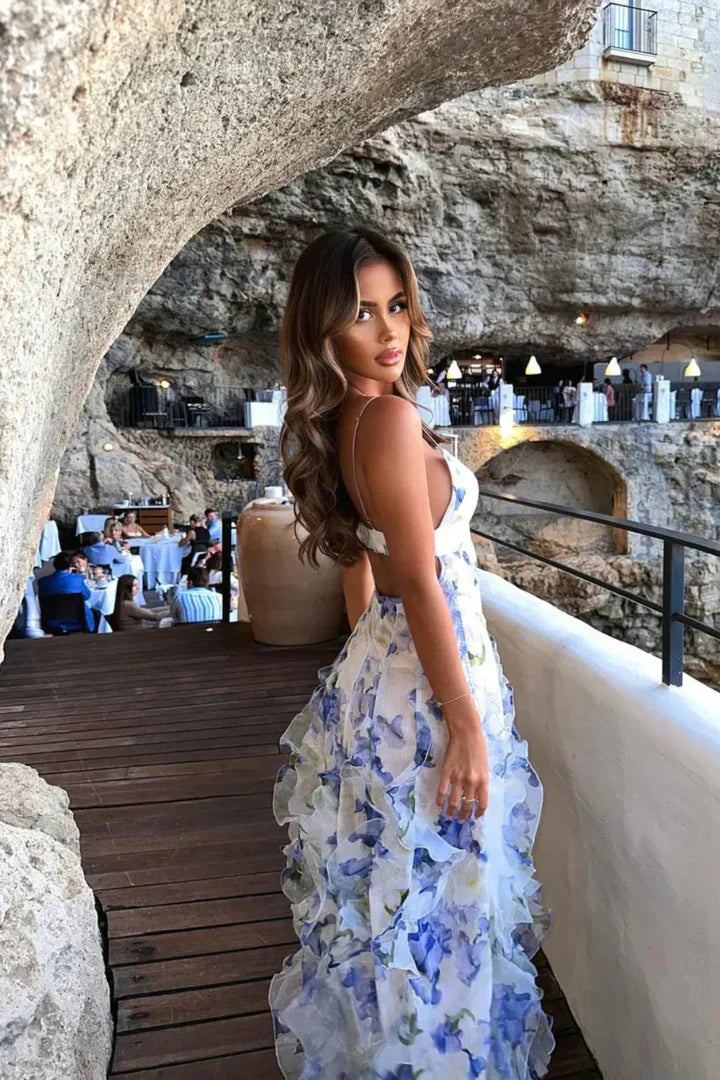 Isra | Ruffled Floral Dress