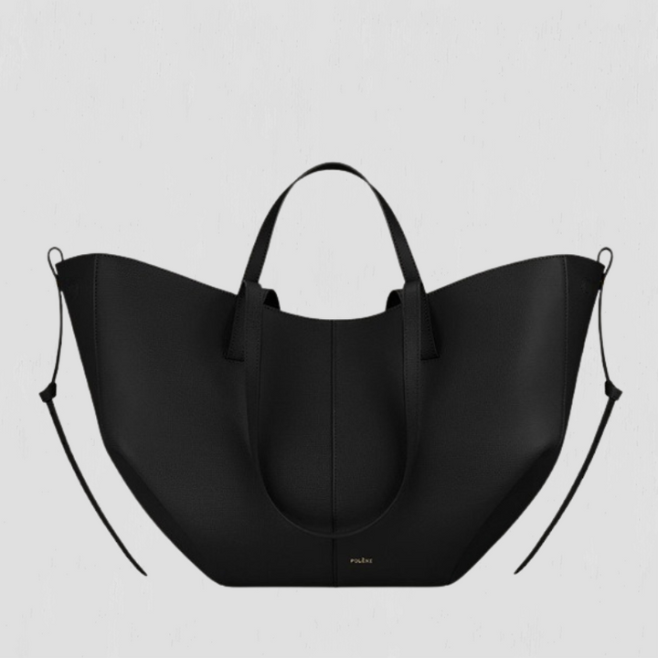 ELVINA | RUCHED SIDE STRUCTURED TOTE BAG
