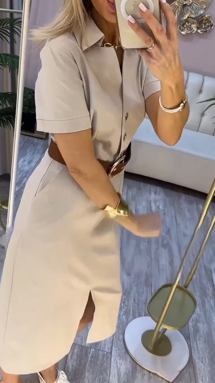 MERLYN | ELEGANT DRESS WITH SLIT