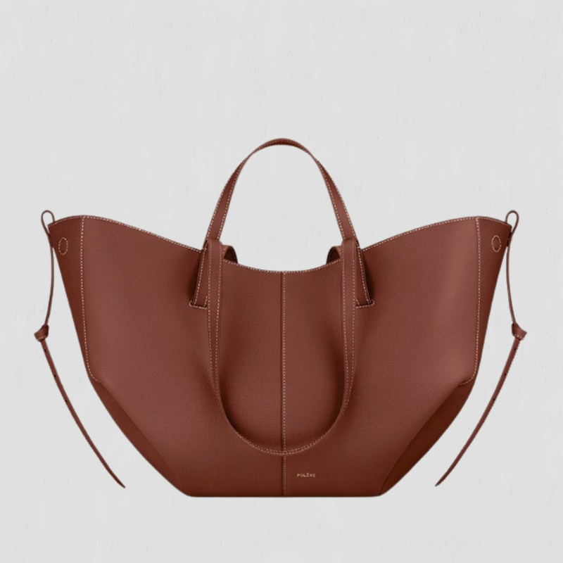 ELVINA | RUCHED SIDE STRUCTURED TOTE BAG