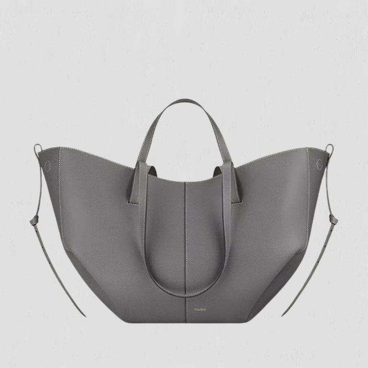 ELVINA | RUCHED SIDE STRUCTURED TOTE BAG