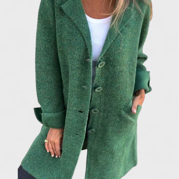 KASHA | BUTTON FRONT LONG COAT