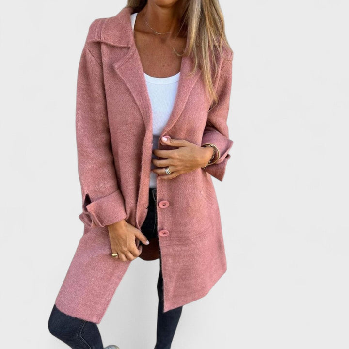 KASHA | BUTTON FRONT LONG COAT