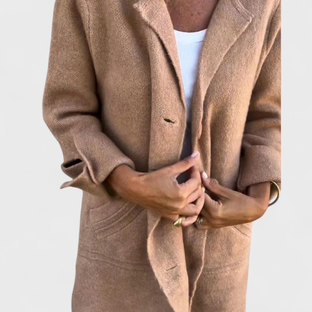 KASHA | BUTTON FRONT LONG COAT
