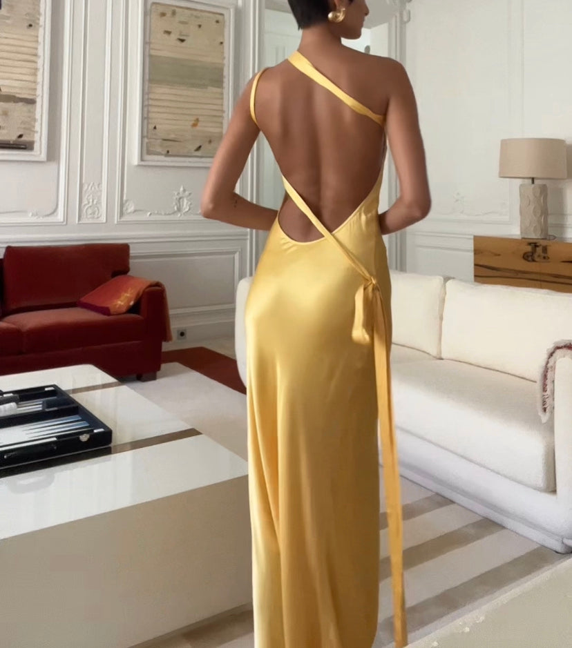 Paulina | Elegant Lace Up Off-Shoulder Dress