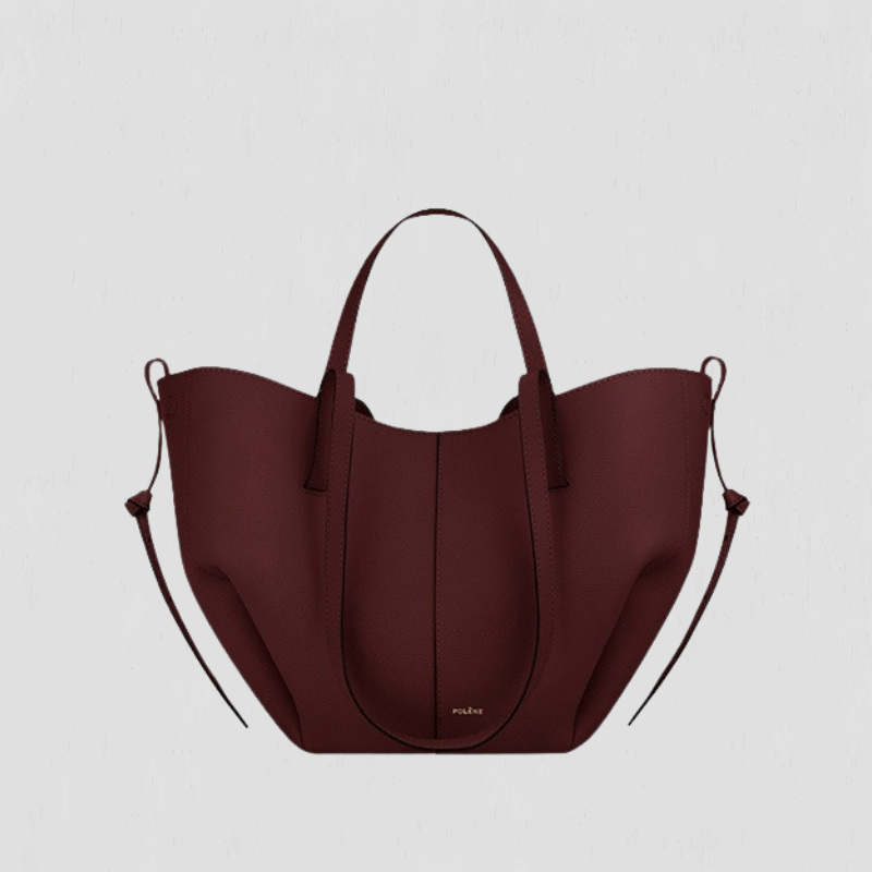 ELVINA | RUCHED SIDE STRUCTURED TOTE BAG
