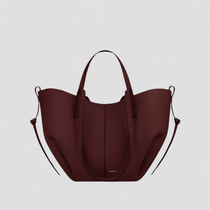 ELVINA | RUCHED SIDE STRUCTURED TOTE BAG
