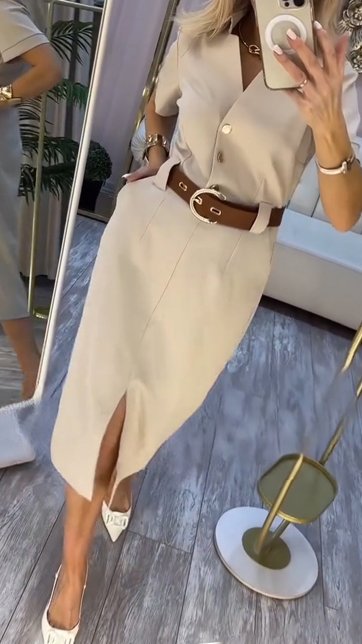 MERLYN | ELEGANT DRESS WITH SLIT