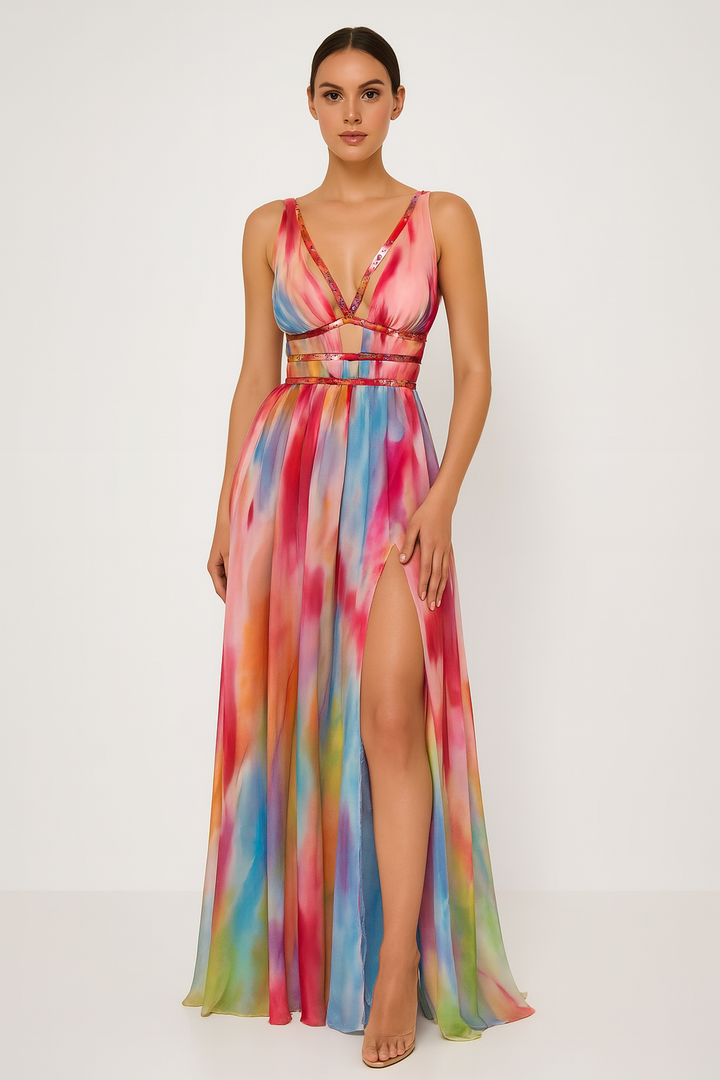 ILIANA | PAINTED MAXI DRESS