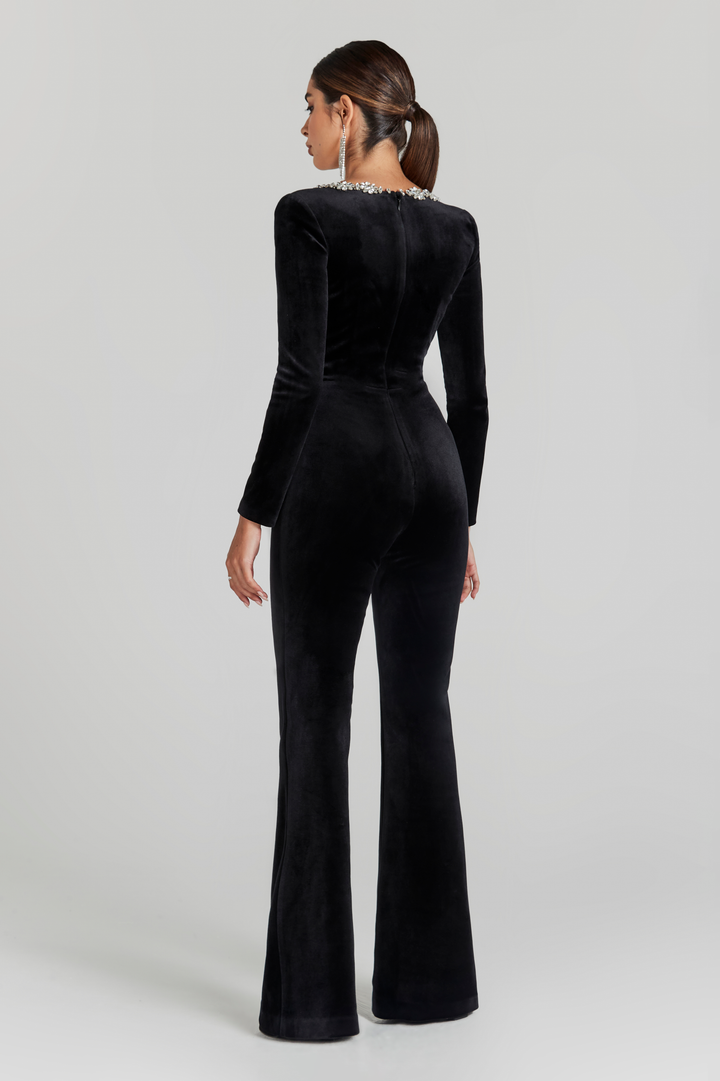 Tyla - Neck-Detail Solid Jumpsuit