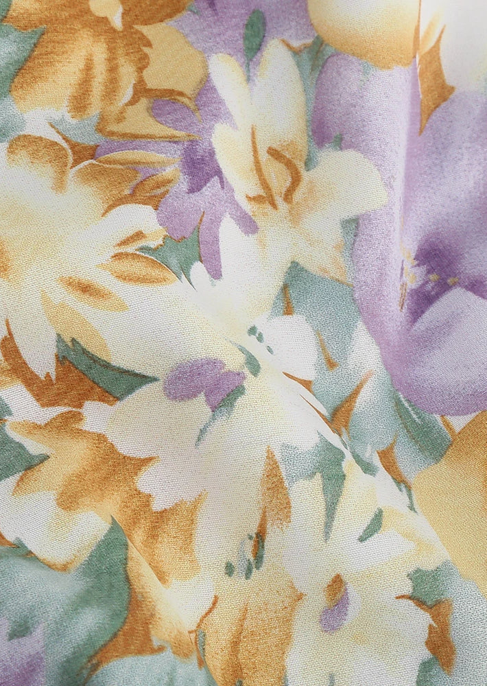 Dalina | Floral One-Sleeve Dress