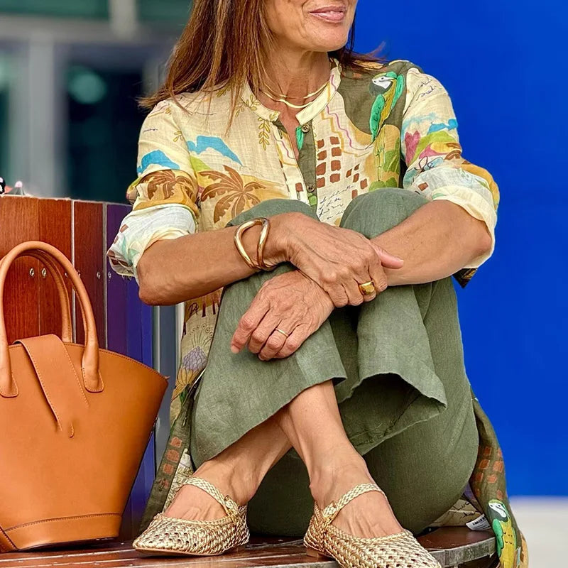 LEANDRA | TROPICAL PRINT CO-ORD SET