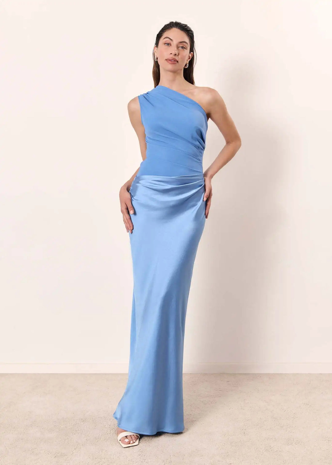 Griselda | One-Shoulder Satin Maxi Dress
