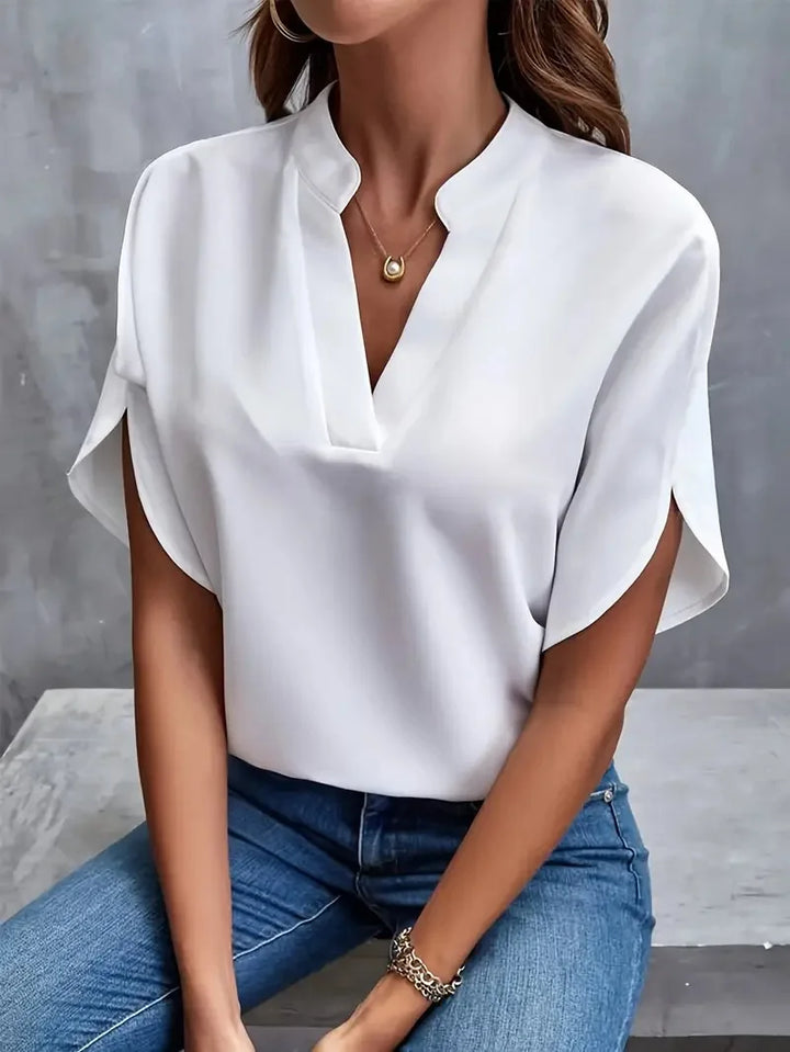 MAELINE | ELEGANT BLOUSE WITH V-NECKLINE