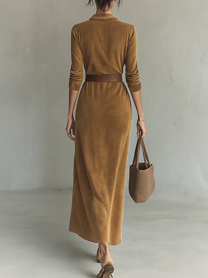 Aurelia | Belted Suede Dress