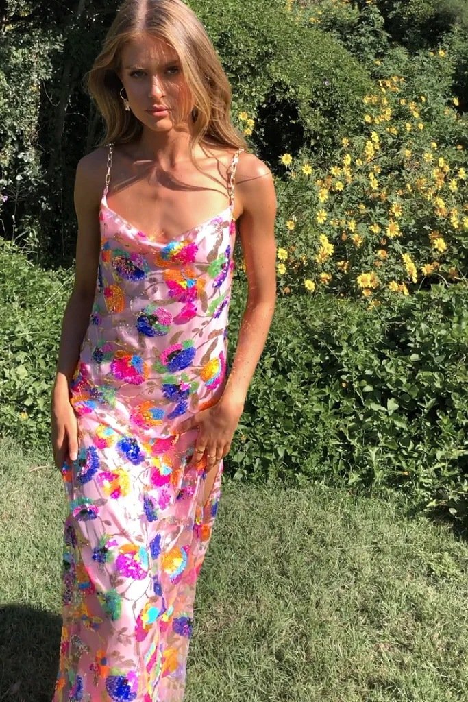 Helene | Floral Slit Dress